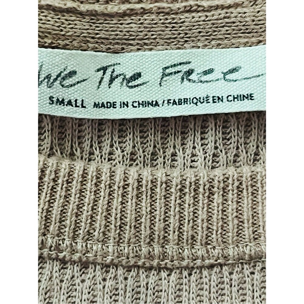 We The Free Anthropologie Rainbow Dreams Top Arizona Sands Waffle Knit Boho - Picture 9 of 10